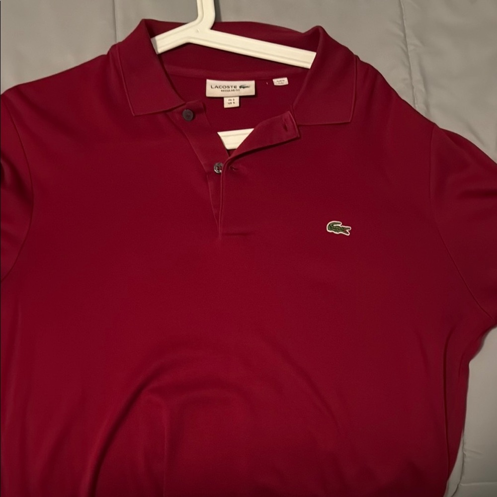 Lacoste Men's Red Polo Long Sleeve Shirt